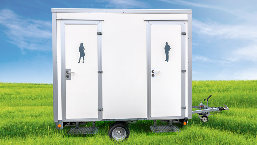 Toilettenwagen mieten für den Bau oder für Events